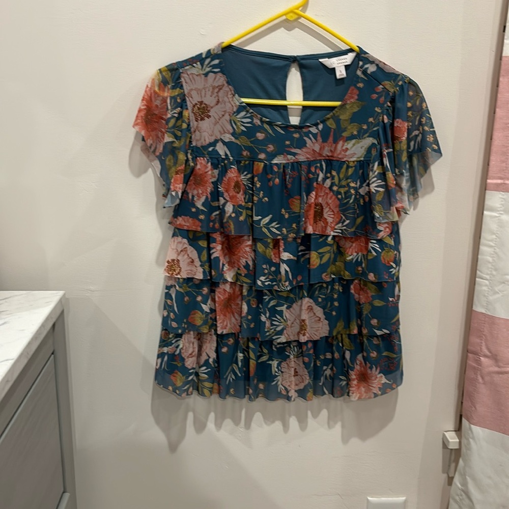 Colorful peasant top